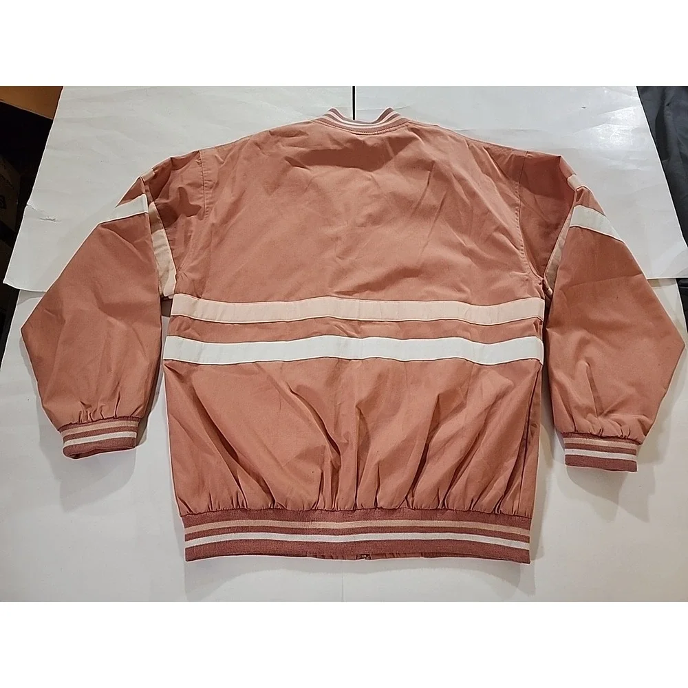 Vintage Gabicci Color Block‎ Bomber Jacket Retro Striped Casual Coat Lg